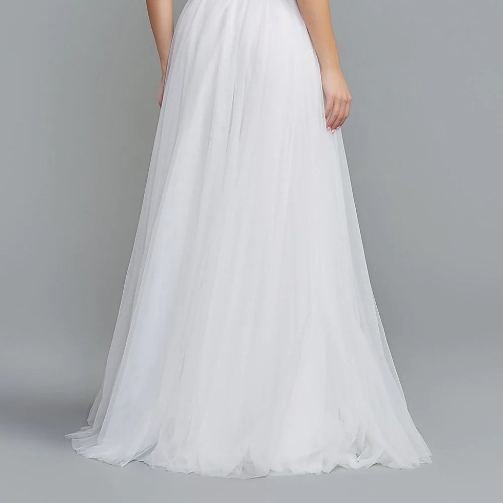 Two Piece Embroidered Prom Gown White NWT 2 4 6 - Picture 4 of 5